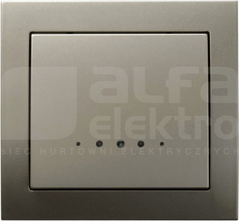 KIER 10AX IP20 satyna light Łącznik hotelowy podświetlany