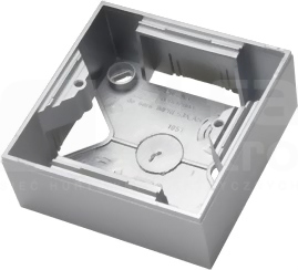 AS wys.32mm srebro Puszka instalacyjna pojedyncza