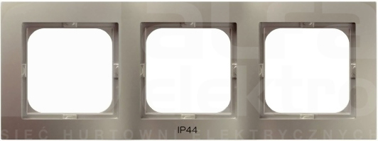 AS IP44 satyna light Ramka potrójna do łączników