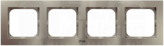 AS IP44 satyna light Ramka poczwórna do łączników