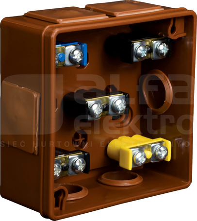 VP-22 86x86x40mm IP55 brązowy Puszka natynkowa