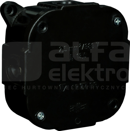 VP-74 88x88x40mm IP44 czarny Puszka natynkowa