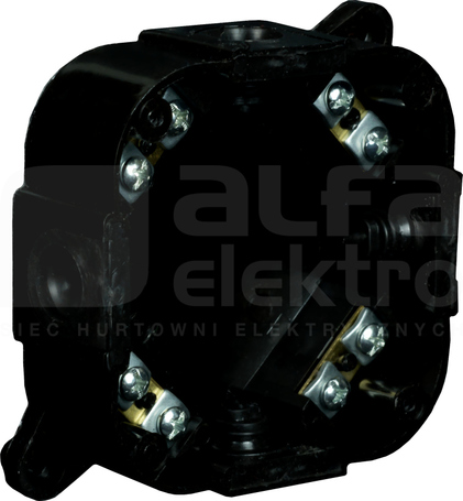 VP-74 88x88x40mm IP44 czarny Puszka natynkowa