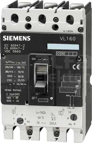 SENTRON 3P 160A Wyłącznik kompaktowy