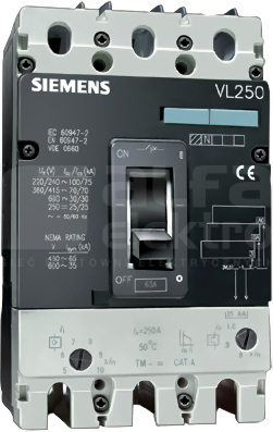 SENTRON 4P 250A Wyłącznik mocy