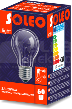 230V 75W E27 790lm A55 Żarówka wysokotemperaturowa 1000h