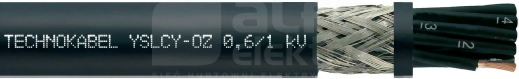YSLCY-OZ 2x0,75 /1kV szary Przewód sterowniczy
