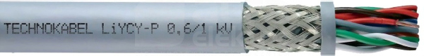 LIYCY-P 2x2x0,5 /1kV szary Przewód sterowniczy ekranowany parowany