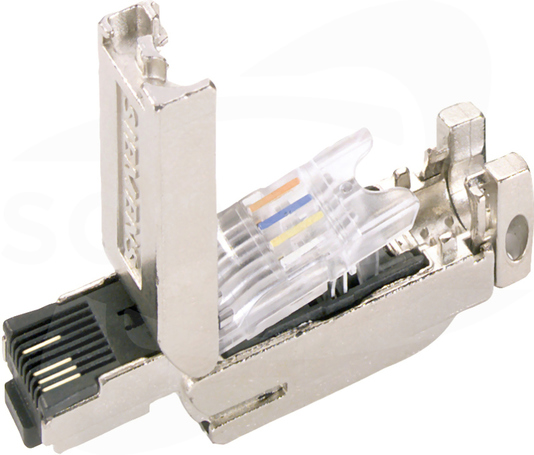 IE FC RJ45 180' 2x2 MET. Wtyk sieciowy modułowy