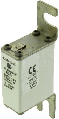 63A 690V IEC gR 000/80 Bezpiecznik