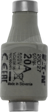 DII T gL/gG 500VAC 20A E27 Wkładka bezpiecznikowa d