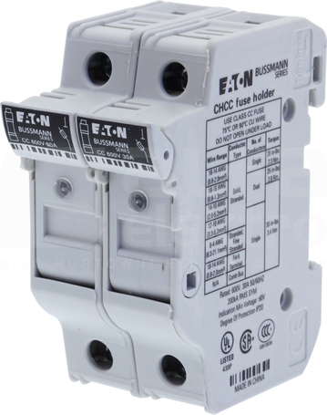 CHCC2DIU 2P 30A 600V 10x38 Podstawa bezpiecznikowa