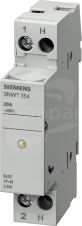 SENTRON 8x32 1P+N 20A Podstawa bezpiecznikowa