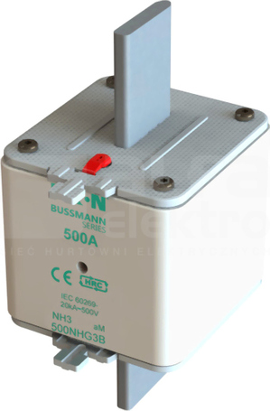 WT/NH-3 aM 500A 500V Wkładka bezpiecznikowa NH podwójny wskaźnik