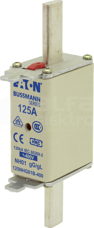 WT/NH-01 gL/gG 125A 400V Wkładka bezpiecznikowa NH podw.wskaźnik