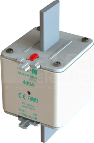WT/NH-3 aM 400A 500V Wkładka bezpiecznikowa NH podwójny wskaźnik