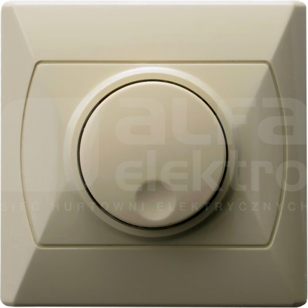 AKCENT 60-400W 230V50Hz beżowy Ściemniacz przyciskowo-obrotowy