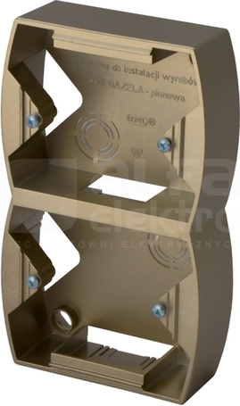 GAZELA wys.32mm satyn/satyn Puszka instalacyjna podwójna pionowa