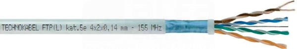 FTP (L) 4x2x0,14 kat.5e linka czarny Przewód teleinformatyczny ekranowany