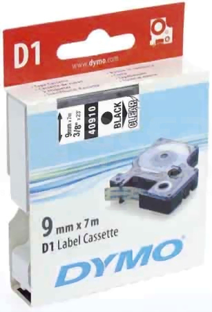 DYMO CZARNO/PRZEZROCZYSTA TAŚMA D1 9mm*7mb(5040910)