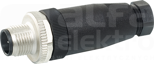 M12 8P max. 6-8mm Wtyk męski prosty zaciski śrubowe