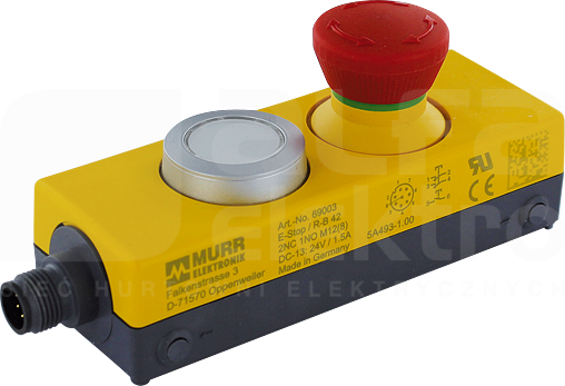 NO M12 8-polowe Przycisk E-Stop