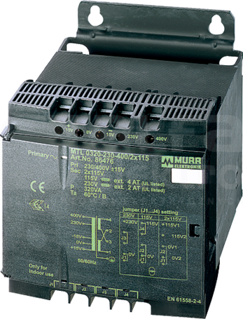 MTL P:250VA WE:230/400AC+/-15VAC WY:2x24AC Transformator 1-fazowy