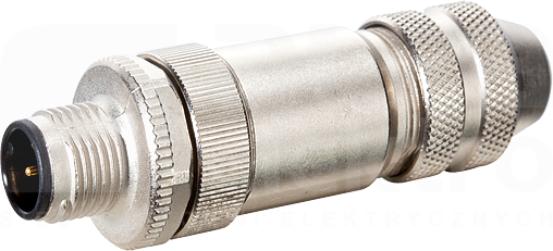 M12 4P max.0,75mm2 6-8mm ETHERNET kod.D Wtyk męski prosty zaciski śrubowe ekranowany