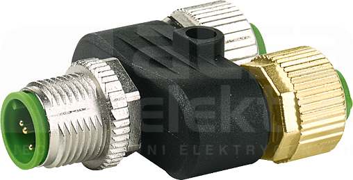 M12 5P/2xM12 4P Trójnik czujnika męski/żeński