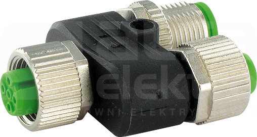 M12 5P Trójnik męski/żeński