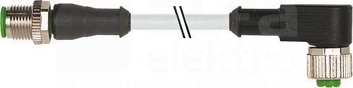 M12 PUR-OB 4x0,34 1m szary Konektor
