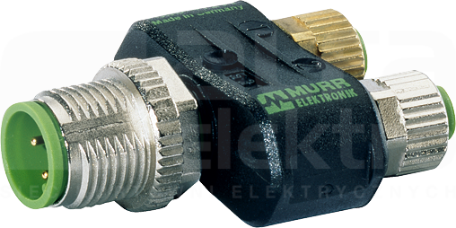 M12 4P/2xM8 3P Trójnik czujnika męski/żeński