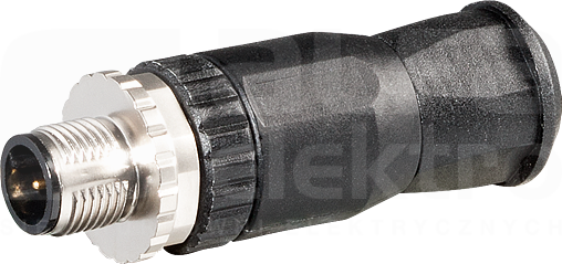 M12 5P max.1,5mm2 2,5-8mm Wtyk męski prosty zaciski śrubowe