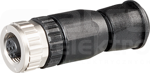 M12 5P max.1,5mm2 2,5-8mm Wtyk żeński prosty zaciski śrubowe