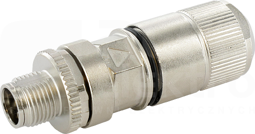MOSA M12 8P max.0,34mm2 5,5-9mm GB ETHERNET kod.X Wtyk męski prosty zaciski nożowe ekranowany