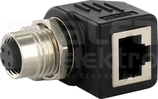 M12-RJ45 4P kod.D Adapter
