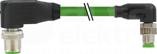 PUR 1x4xAWG26 CSA 1,5m zielony Konektor kątowy