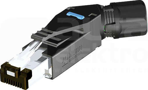 RJ45 45st. 4P Wtyk męski kątowy ekranowany