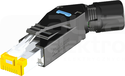 RJ45 PROFESSIONAL 8P GIGABIT Wtyk męski kątowy ekranowany