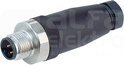 M12 5P max.0,75mm2 6-8mm Wtyk męski prosty zaciski śrubowe