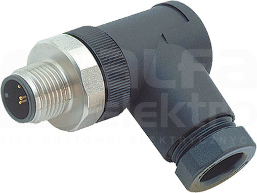 M12 5P max.0,75mm2 6-8mm Wtyk męski kątowy zaciski śrubowe