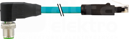 TPE 4x2x26AWG Cat6a 3m Przewód M12