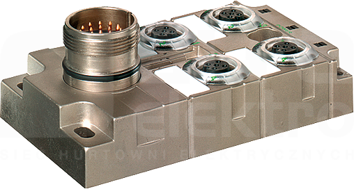 MVP-METALL 4xM12 5P wyjście M23 19P Moduł pasywny