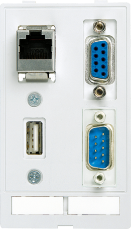 MODLINK MSD RJ45+USB+SUB-D9+SUB-D9 Moduł złącza danych