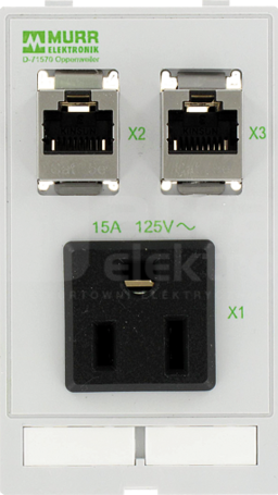 MODLINK MSDD NEMA 5-15R+2xRJ45 Moduł gniazda sieciowego/złącza danych