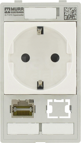 MODLINK MSDD 230VAC+RJ45+zaślepka Moduł gniazda sieciowego/złącza danych
