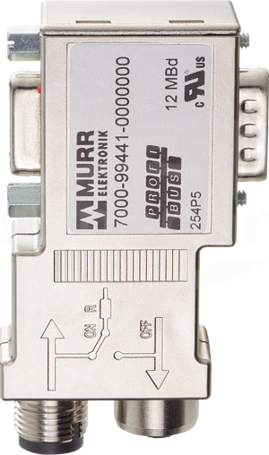 M12/D-Sub Mini 90° Adapter Profibus
