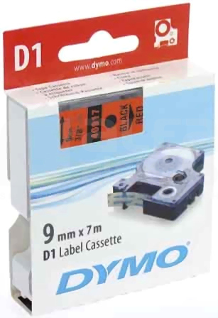 DYMO CZARNO/CZERWONA TAŚMA D1 9mm*7mb(5040917)