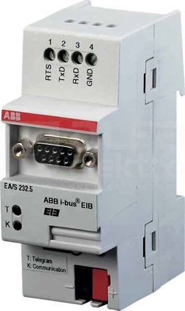 EA/S232.5 Złącze RS-232 (2 kanały) EIB