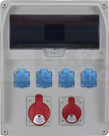R-BOX 460BR 32A/5P 16A/5P 4xGS Rozdzielnica z tworzywa